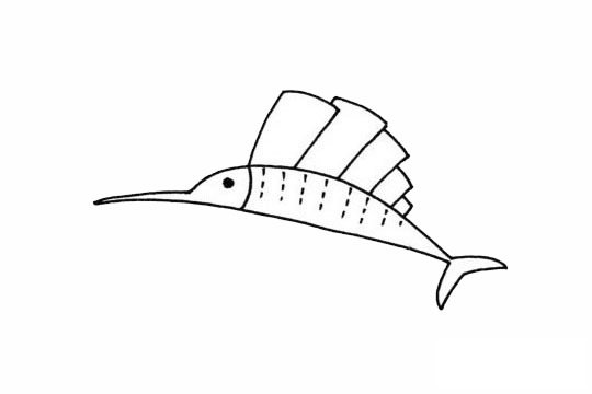 剑鱼简笔画图片大全作品一