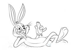 卡通兔八哥简笔画图片