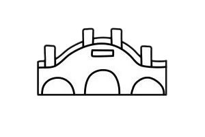 小桥简笔画图片