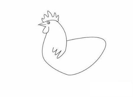 大公鸡的画法图片