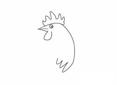 大公鸡的画法图片