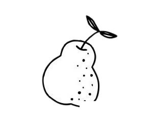 雪梨简笔画图片