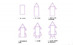 彩色火箭简笔画画法_怎么画彩色火箭的简笔画