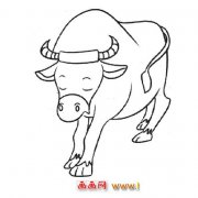 凶猛的斗牛（儿童简笔画）