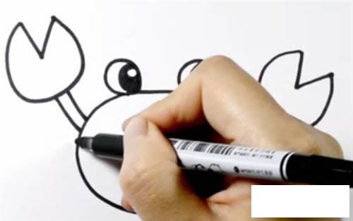 简笔画螃蟹的画法步骤图片