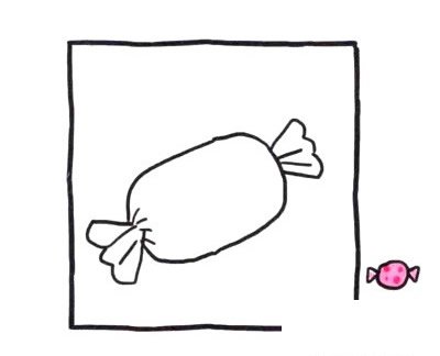 四步画出糖果简笔画图片
