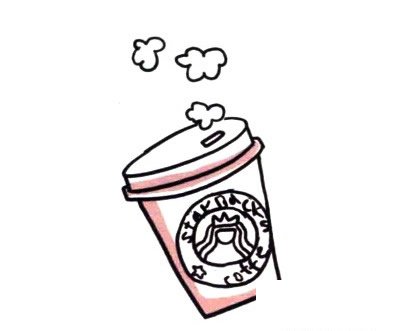 四步画出咖啡简笔画图片