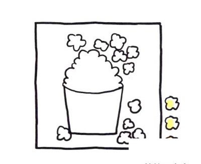 四步画出爆米花简笔画图片