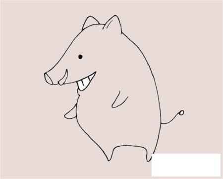 野猪简笔画图片