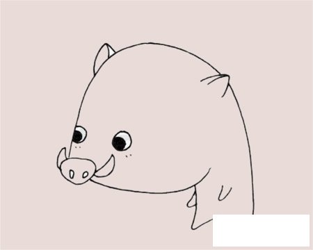 野猪简笔画图片