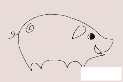 野猪简笔画图片