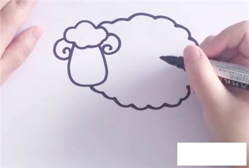 小羊简笔画具体步骤