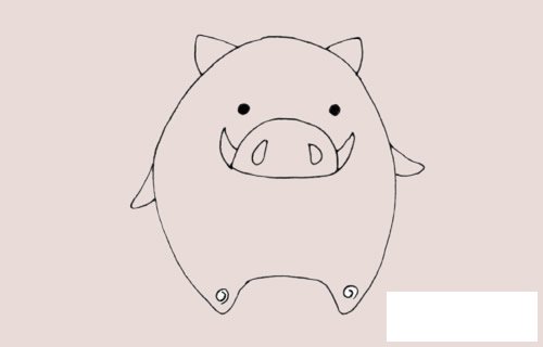 野猪简笔画图片