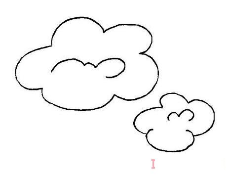 简单朵朵白云怎么画儿童简笔画图片