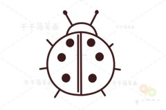 七星瓢虫简笔画 幼儿画昆虫