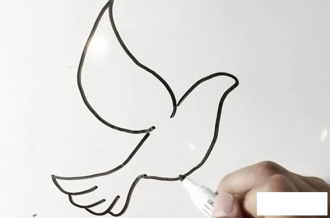 鸽子简笔画 鸽子简笔画图解教程