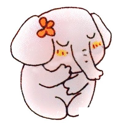 害羞的大象简笔画