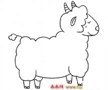 动物简笔画：一只藏羚羊