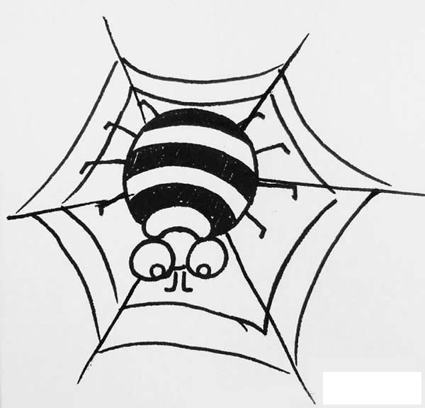 简笔画蜘蛛的画法步骤图解