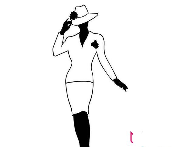 人物简笔画，时装模特简笔画