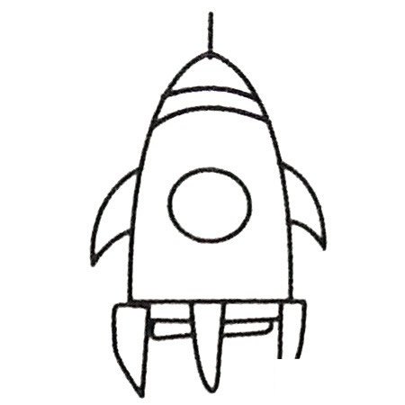 火箭简笔画大全及画法步骤