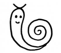蜗牛的画法儿童简笔画步骤