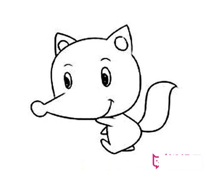 狐狸简笔画图片大全,简单的狐狸画法