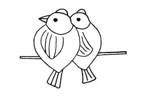 麻雀简笔画图片大全作品二