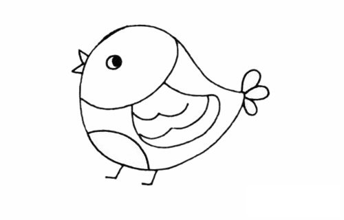 麻雀简笔画图片