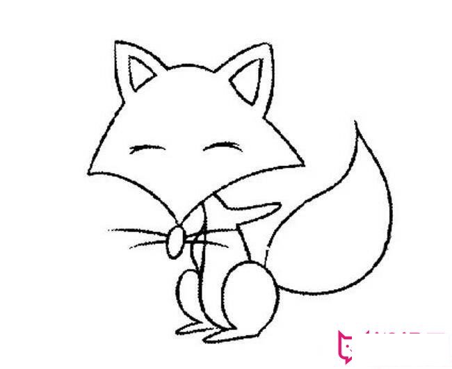 狐狸简笔画图片大全,简单的狐狸画法