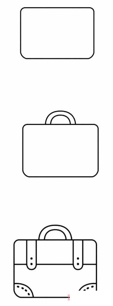 手提书包怎么画鲜艳好看 带步骤图书包简笔画图片