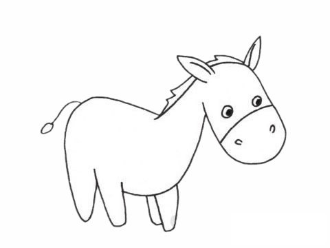 驴简笔画图片大全作品一