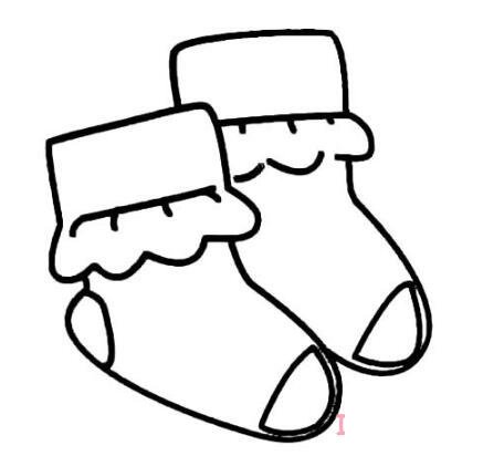 儿童袜子怎么画简笔画教程简单好看