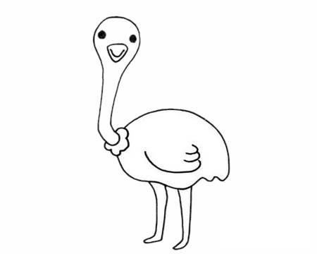 鸵鸟简笔画图片大全作品三