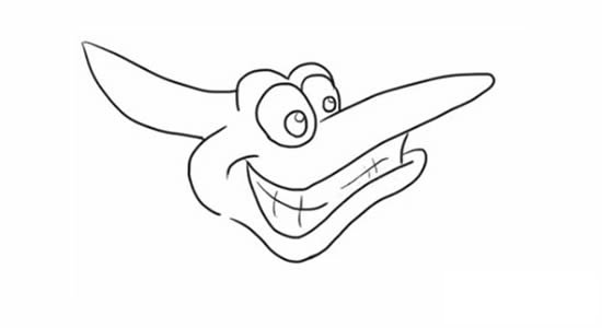 卡通翼龙简笔画图片 翼龙简笔画步骤图解