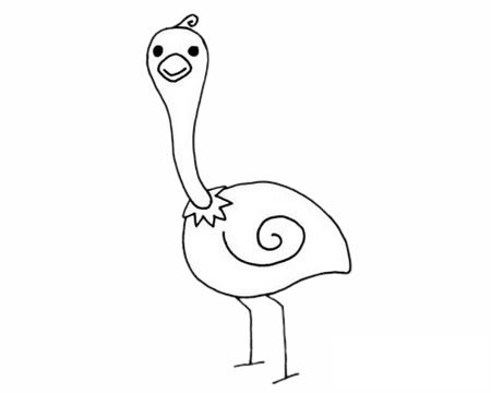 鸵鸟简笔画图片大全作品一