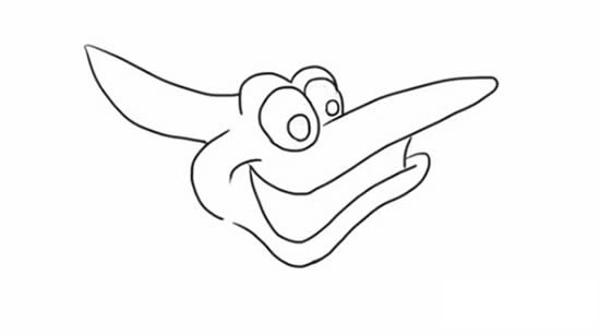 卡通翼龙简笔画图片 翼龙简笔画步骤图解