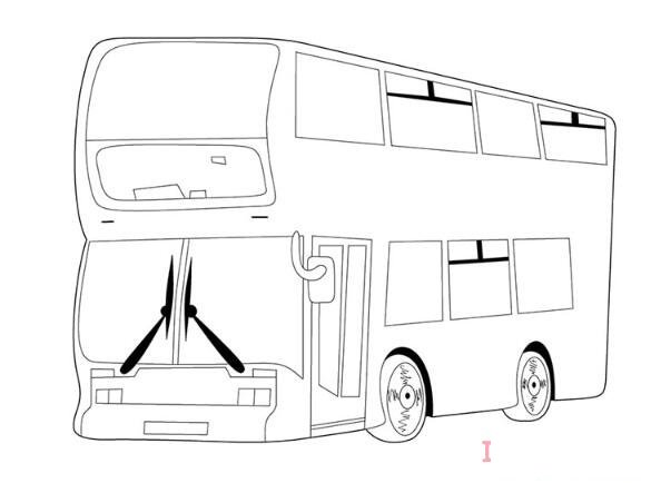 怎样画旅游大巴简笔画图片简单易学