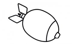 带颜色的导弹简笔画图片