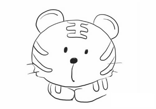 老虎简笔画步骤图解 小老虎简笔画图片