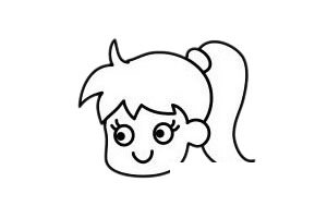 小女孩简笔画图片