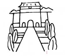 儿童简笔画寺庙大门怎么画简单好看