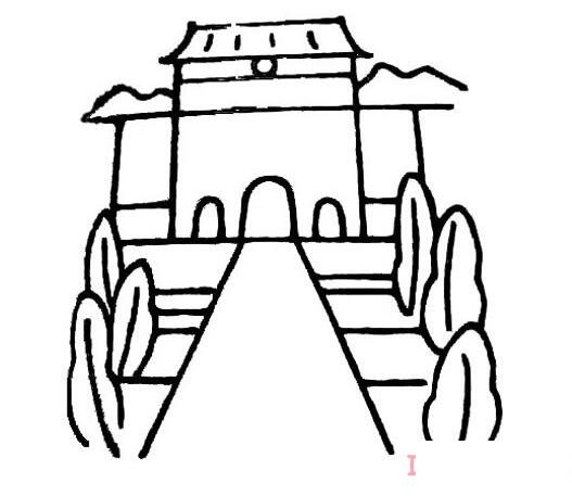 儿童简笔画寺庙大门怎么画简单好看