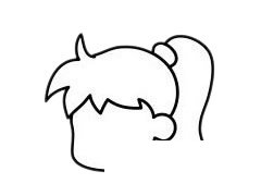 小女孩简笔画图片