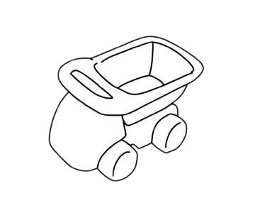 沙滩玩具简笔画图片步骤四