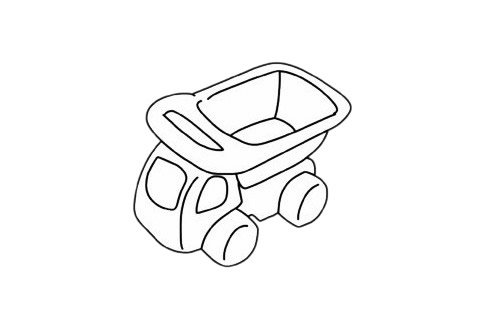 翻斗车沙滩玩具简笔画