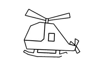直升飞机简笔画图片
