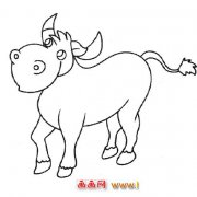 凶猛的牛(儿童简笔画)
