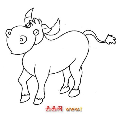 凶猛的牛（儿童简笔画）