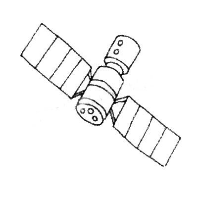 人造卫星简笔画图片